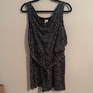 Versona Black and White Polka Dot Romper